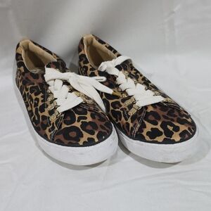 Lilly Pulitzer Leopard Print Sneakers with White Laces